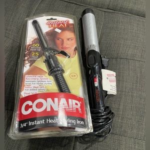 Curling Irons (2) for 5 dollars. Conair 3/4” barrel and REVLON 2” barrel